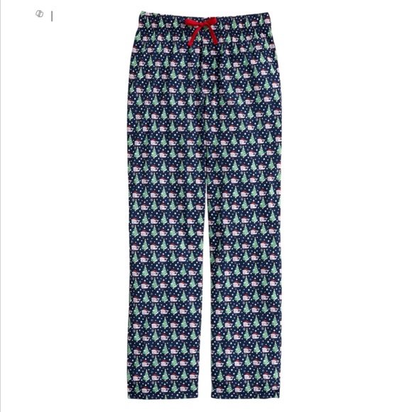Vineyard Vines Men's Santa Whale Holiday Pajama Pants - Navy - Large - Picture 1 of 10